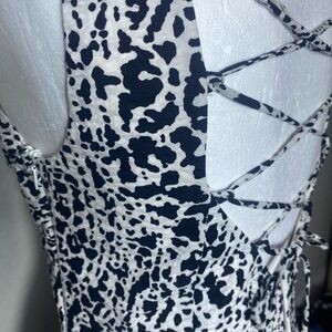 Zara cow print dress sz M